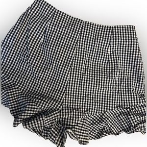 Zara ruffle gingham shorts